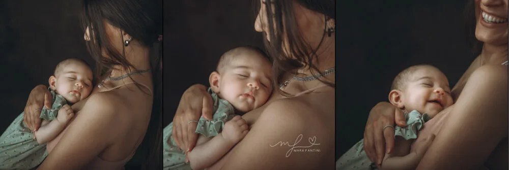 Fotografa di famiglia a Roma - mamma e bambino, tre momenti di tenerezza in studio - Mara Fantini